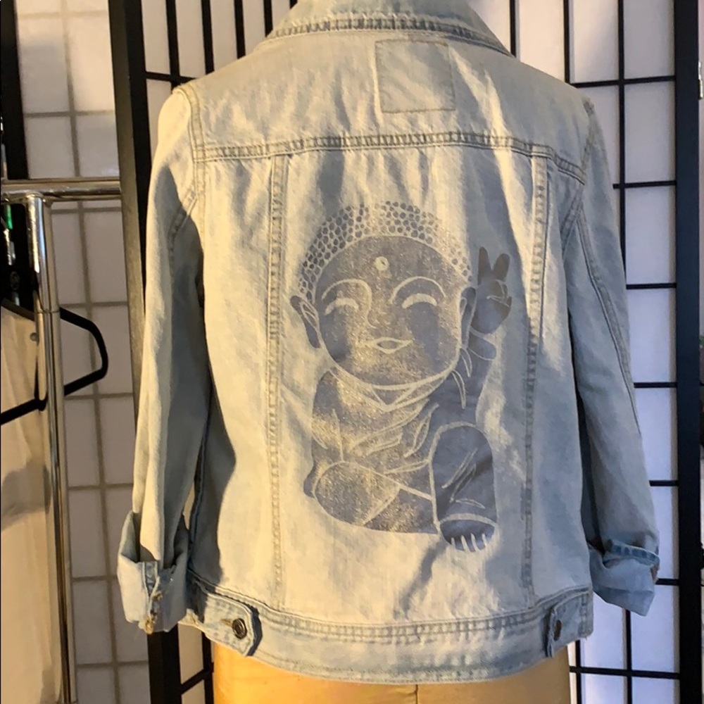 Peace sign Buddha jacket